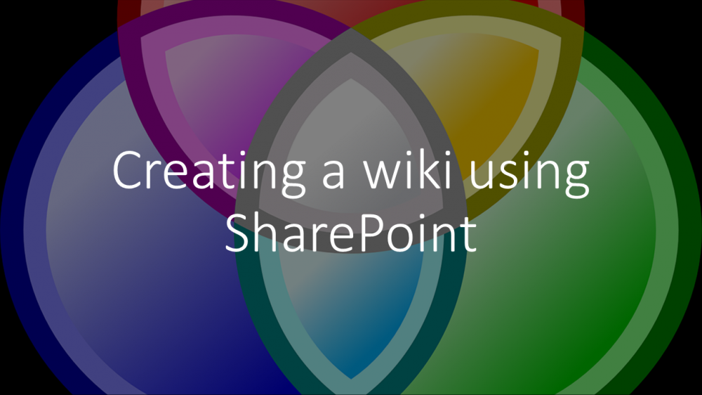 Creating a wiki using SharePoint